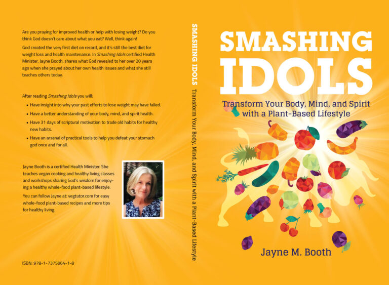The cover of the book, Smashing Idols, featuring an illustrated golden bull with vegetables exploding from it.
